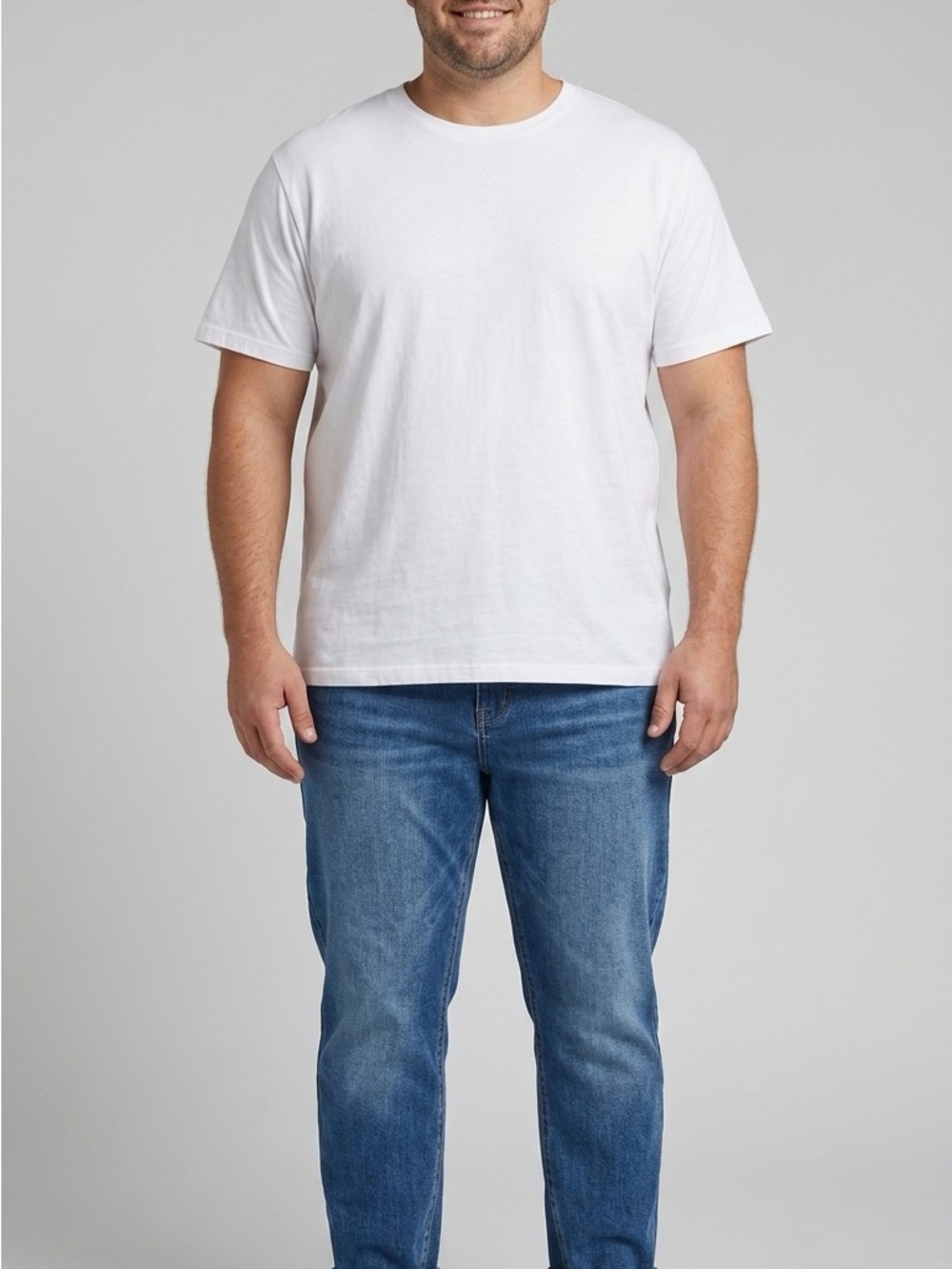L.L. Bean Men's Short Sleeve Crew T-Shirt in White